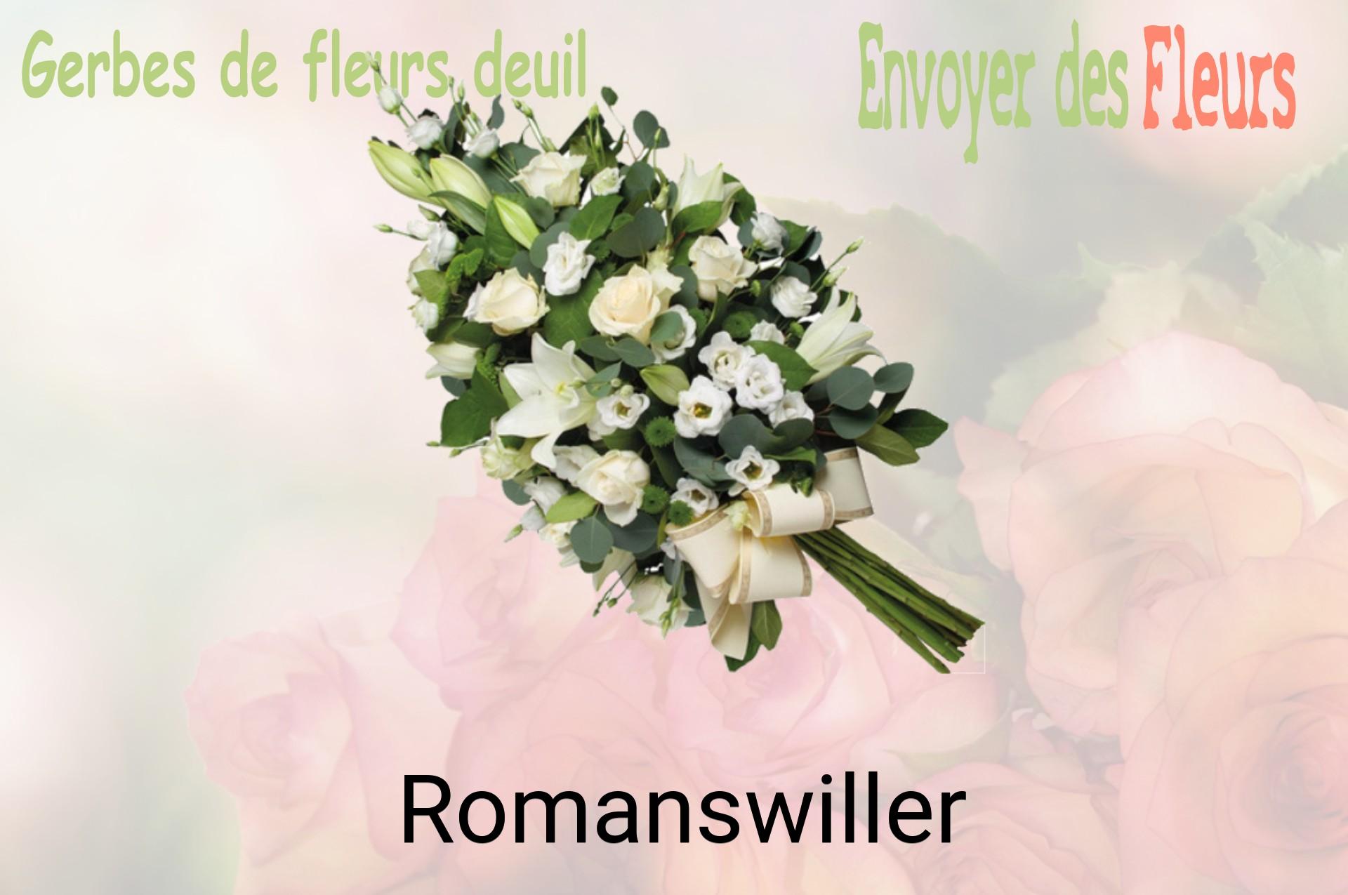 Gerbe de fleurs de deuil livrée à Romanswiller